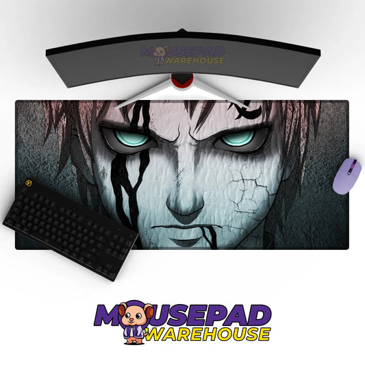 Gaara Sand Demon Face Close-Up Mousepad / Desk Mat - Mousepad Warehouse