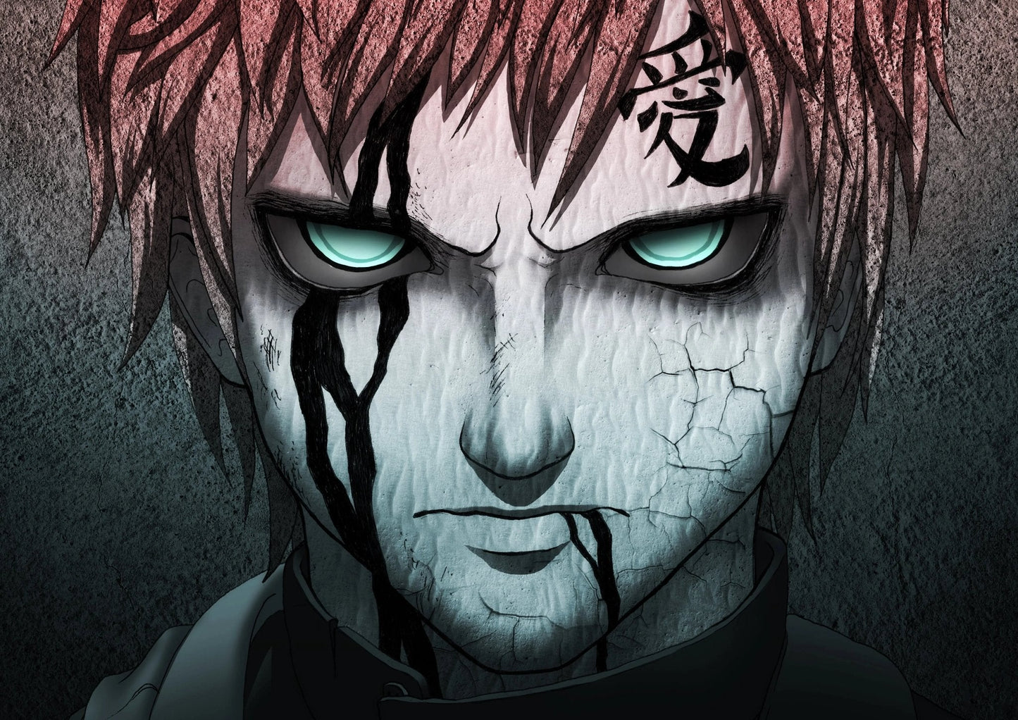 Gaara Sand Demon Face Close-Up Mousepad / Desk Mat - Mousepad Warehouse