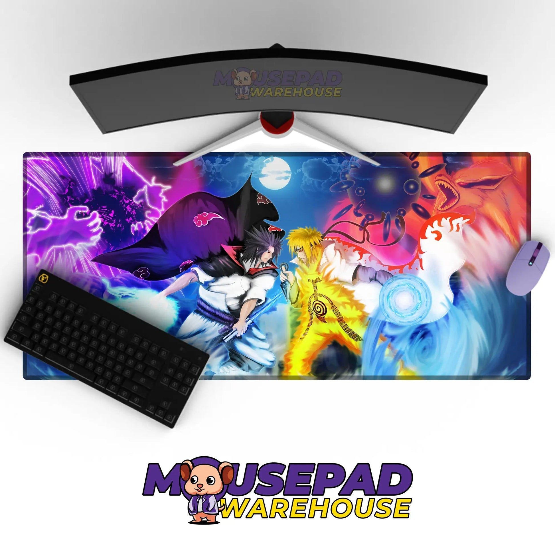 Naruto and Sasuke Final Battle Mousepad / Desk Mat - Mousepad Warehouse