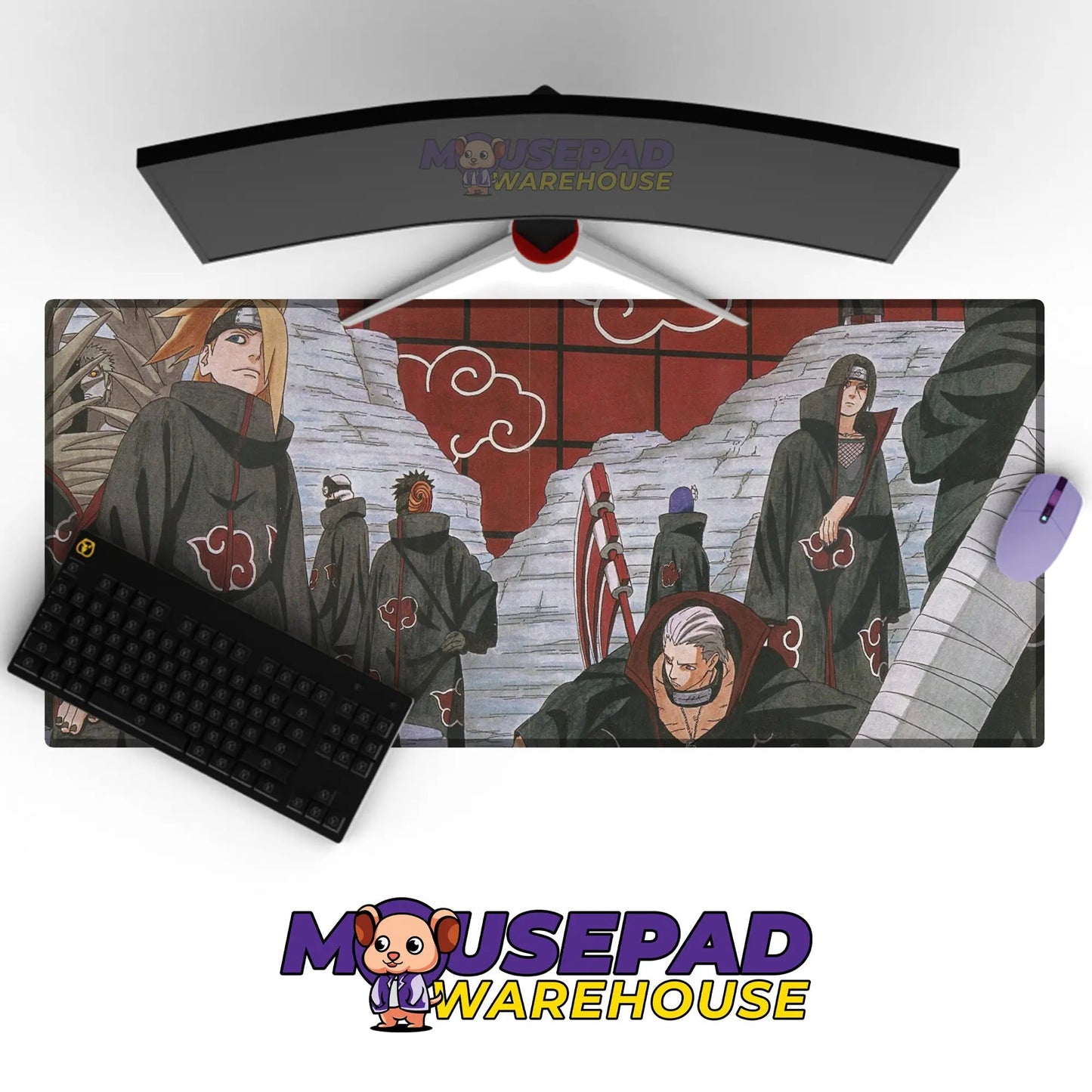 Akatsuki Cloud Council Red Dawn Mousepad / Desk Mat - Mousepad Warehouse