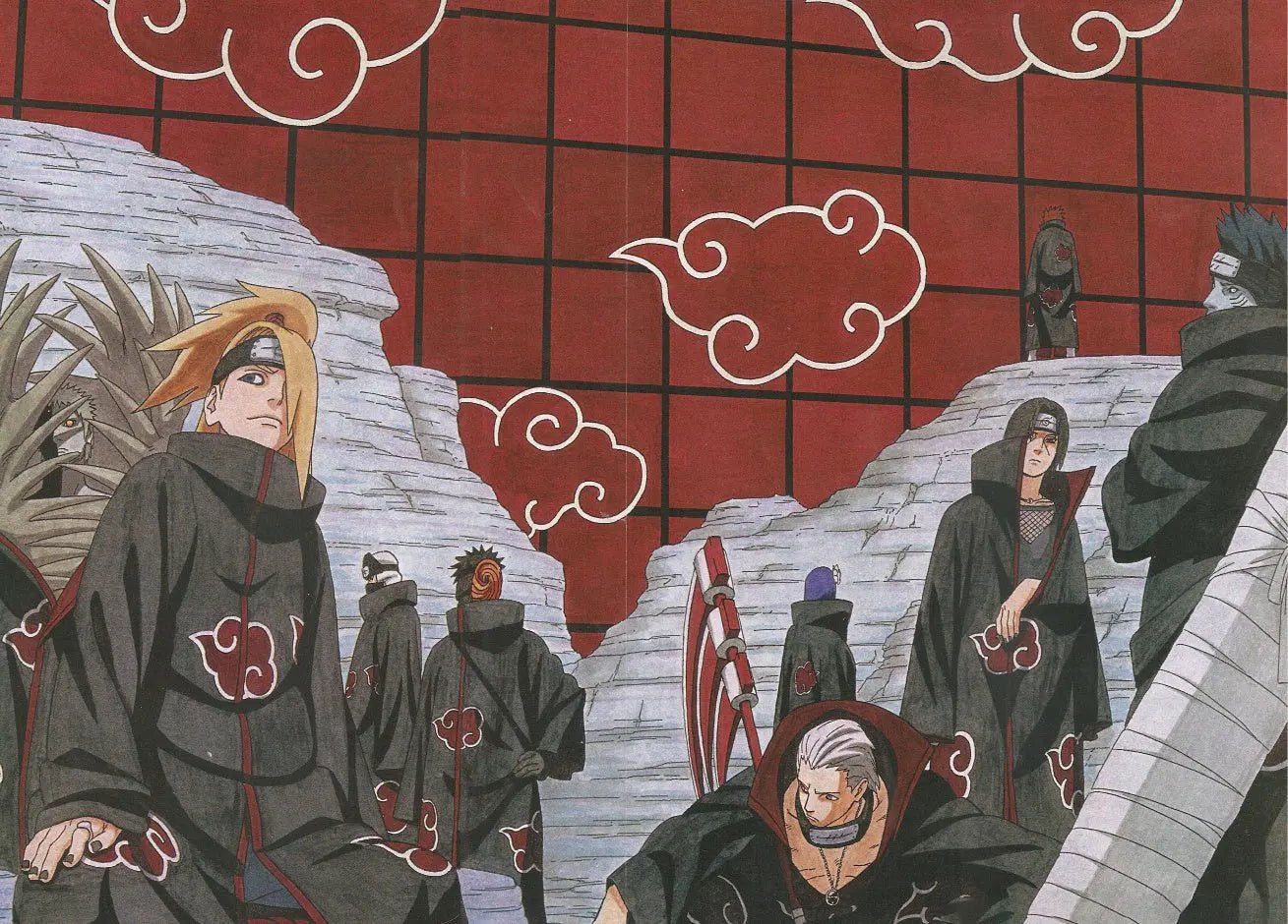 Akatsuki Cloud Council Red Dawn Mousepad / Desk Mat - Mousepad Warehouse