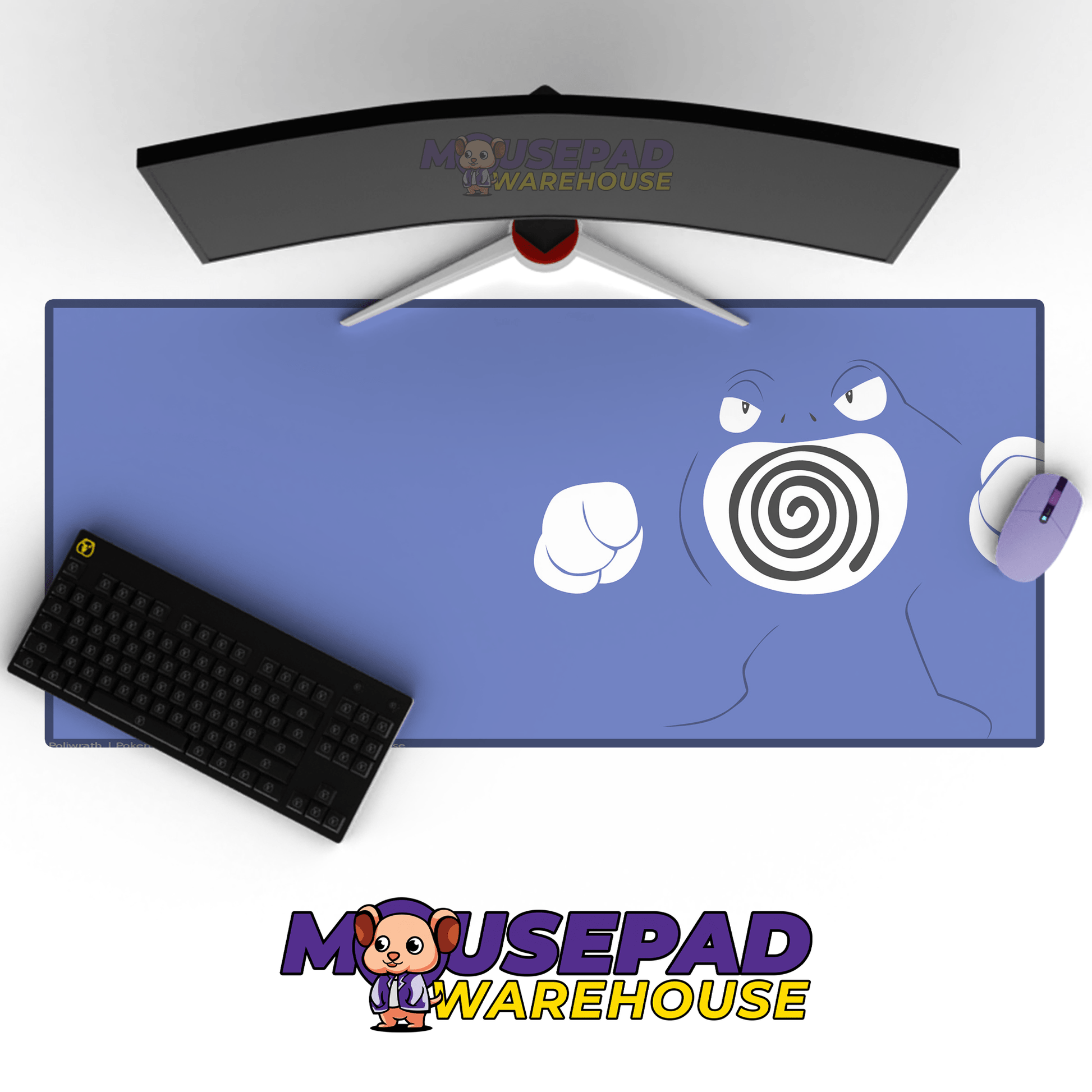 Poliwrath Pokemon TV Show Mousepad 416422 - Mousepad Warehouse