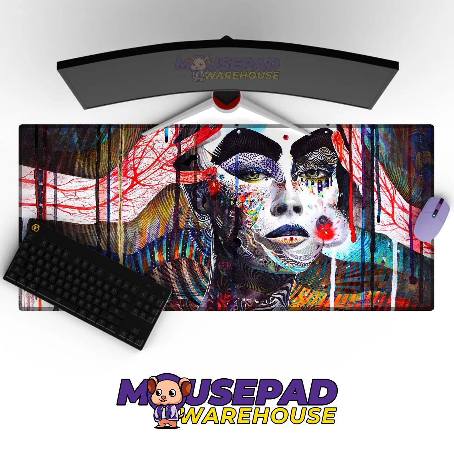 Psychedelic Pattern Mousepad 266536 - Mousepad Warehouse