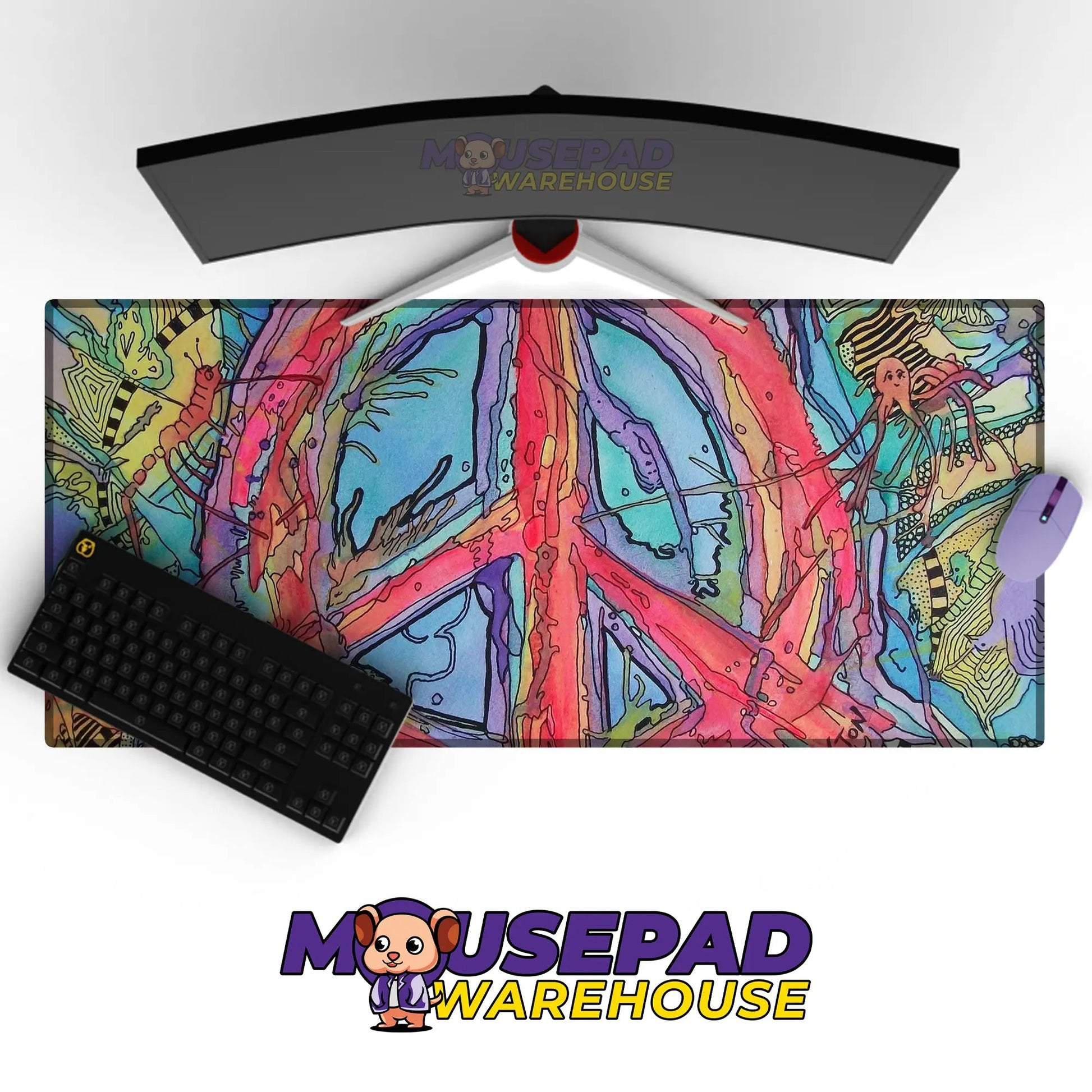 Psychedelic Pattern Mousepad 304352 - Mousepad Warehouse