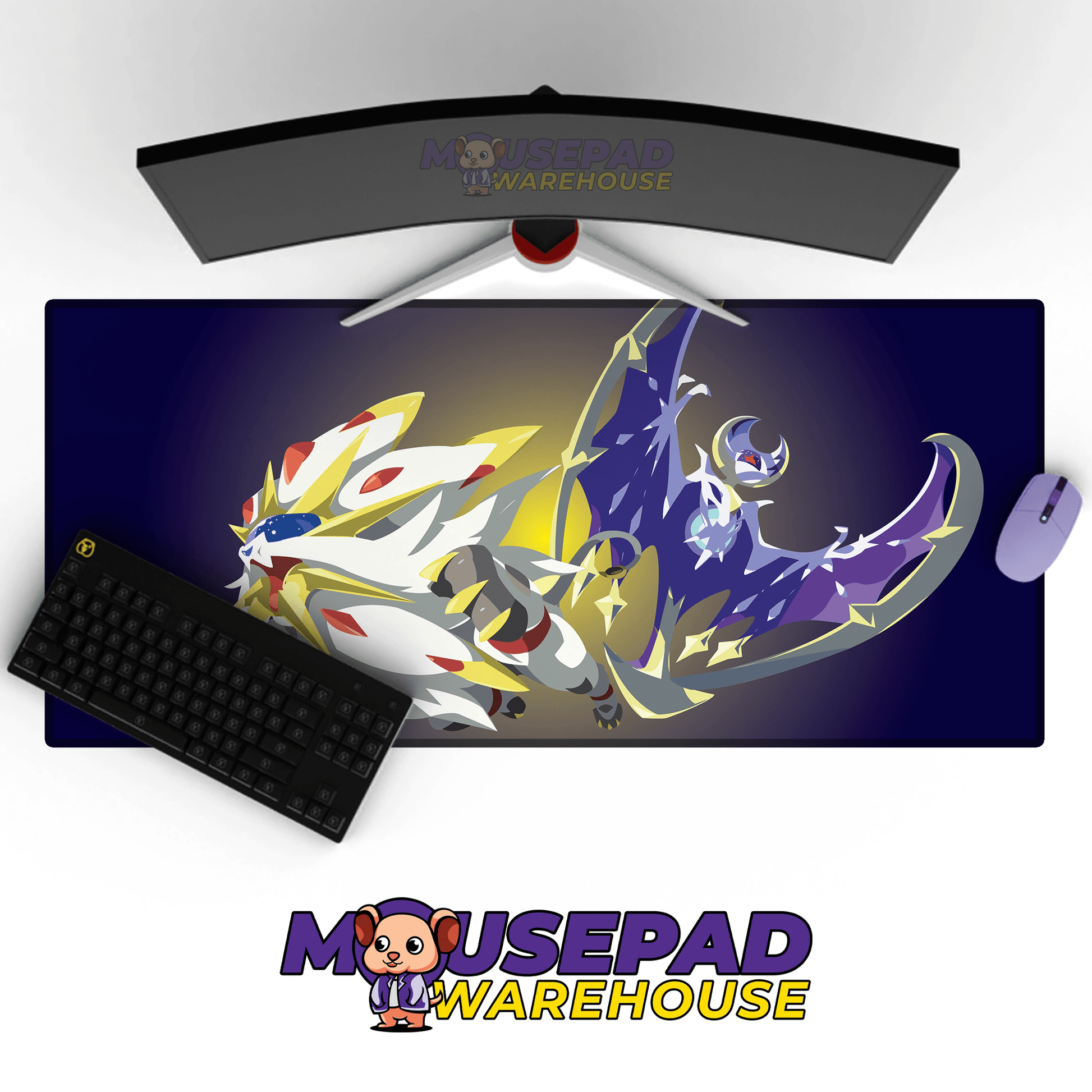 Solgaleo & Lunala Pokemon TV Show Mousepad 715865 - Mousepad Warehouse