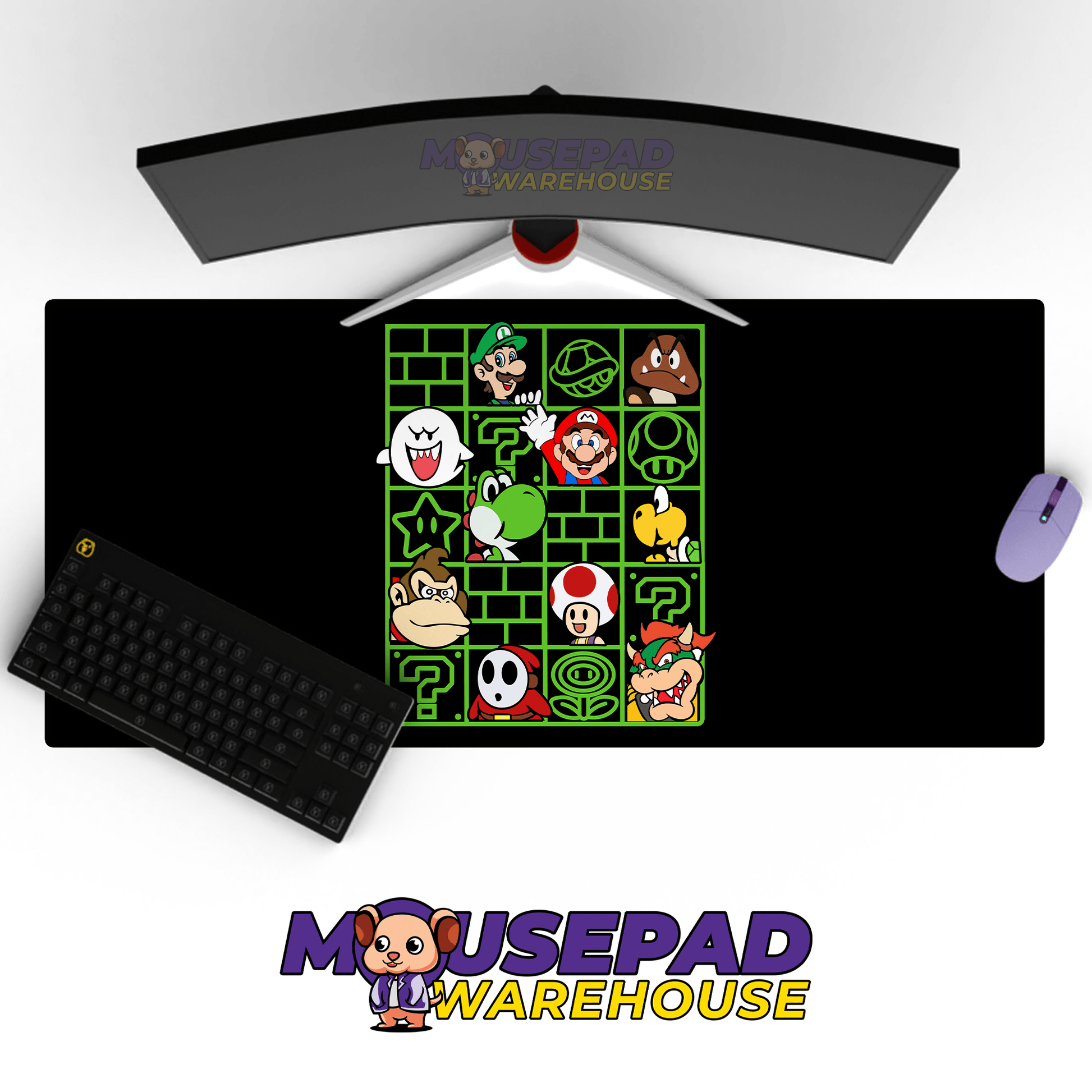 Super Mario Game Mousepad RG55 - Mousepad Warehouse