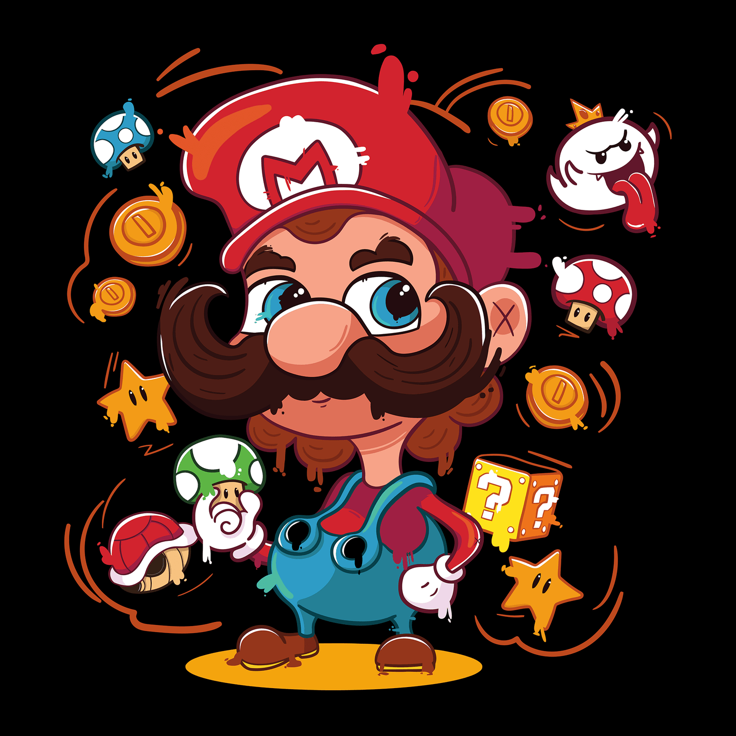 Super Mario Game Mousepad RG63 - Mousepad Warehouse