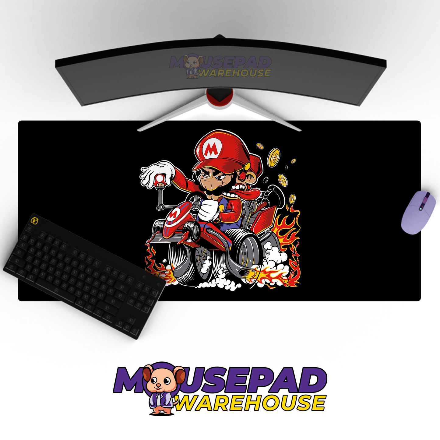 Super Mario Game Mousepad RG64 - Mousepad Warehouse