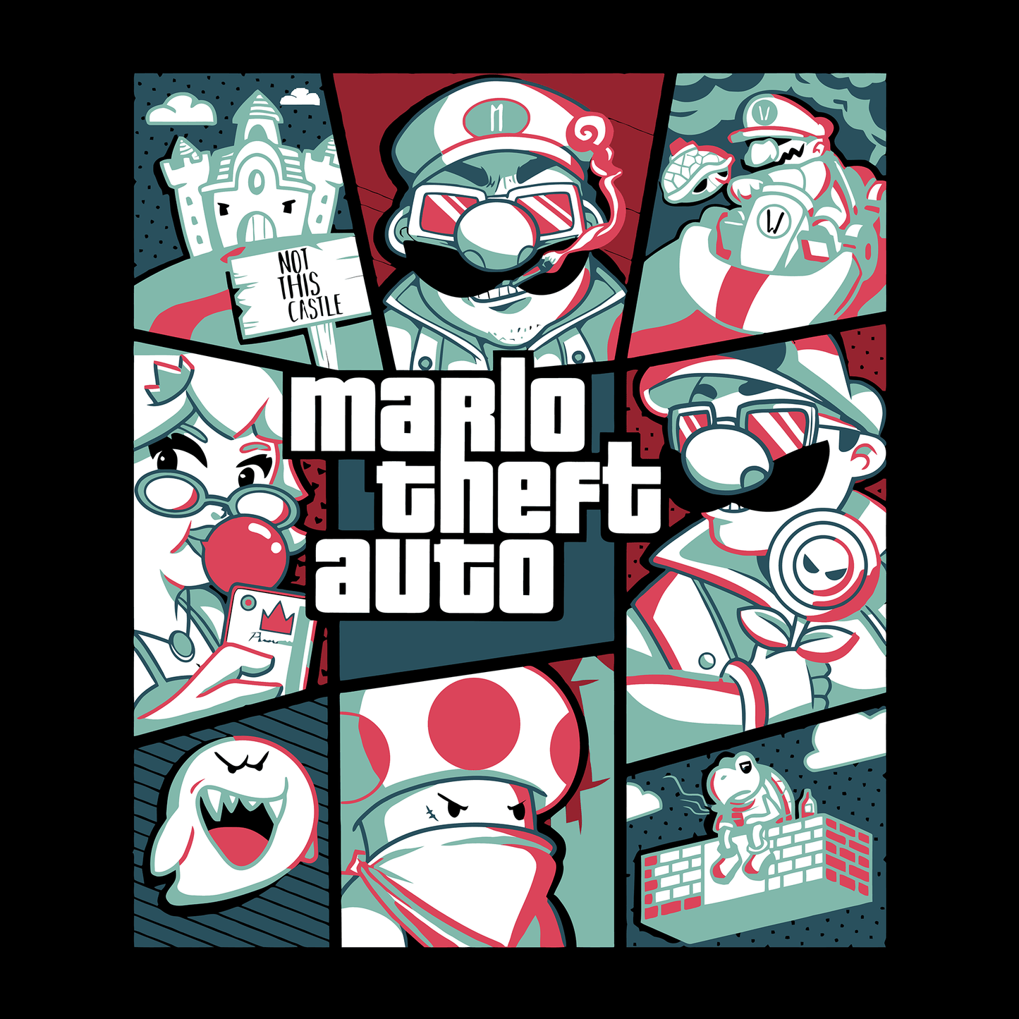 Super Mario Game Mousepad RG68 - Mousepad Warehouse