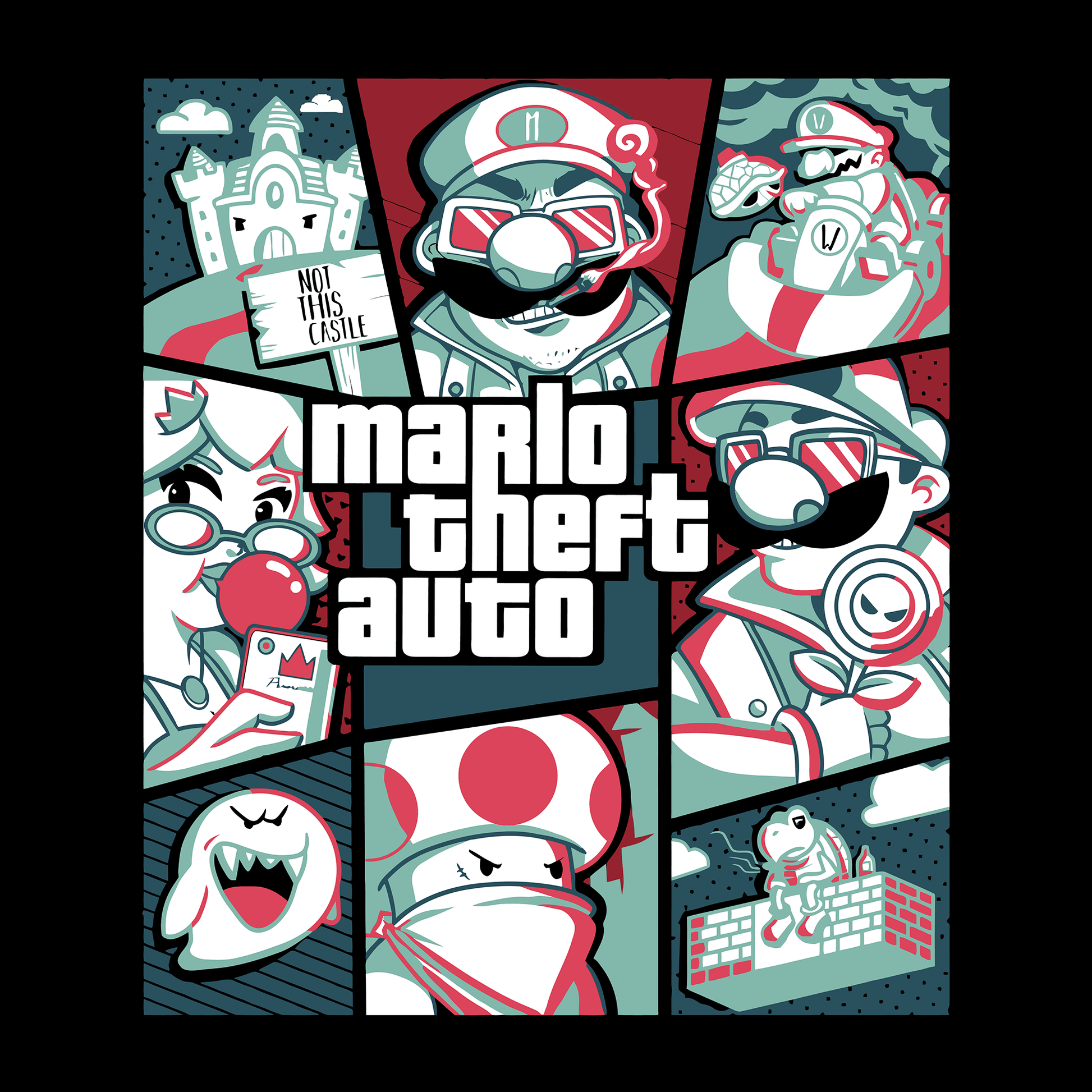 Super Mario Game Mousepad RG68 - Mousepad Warehouse