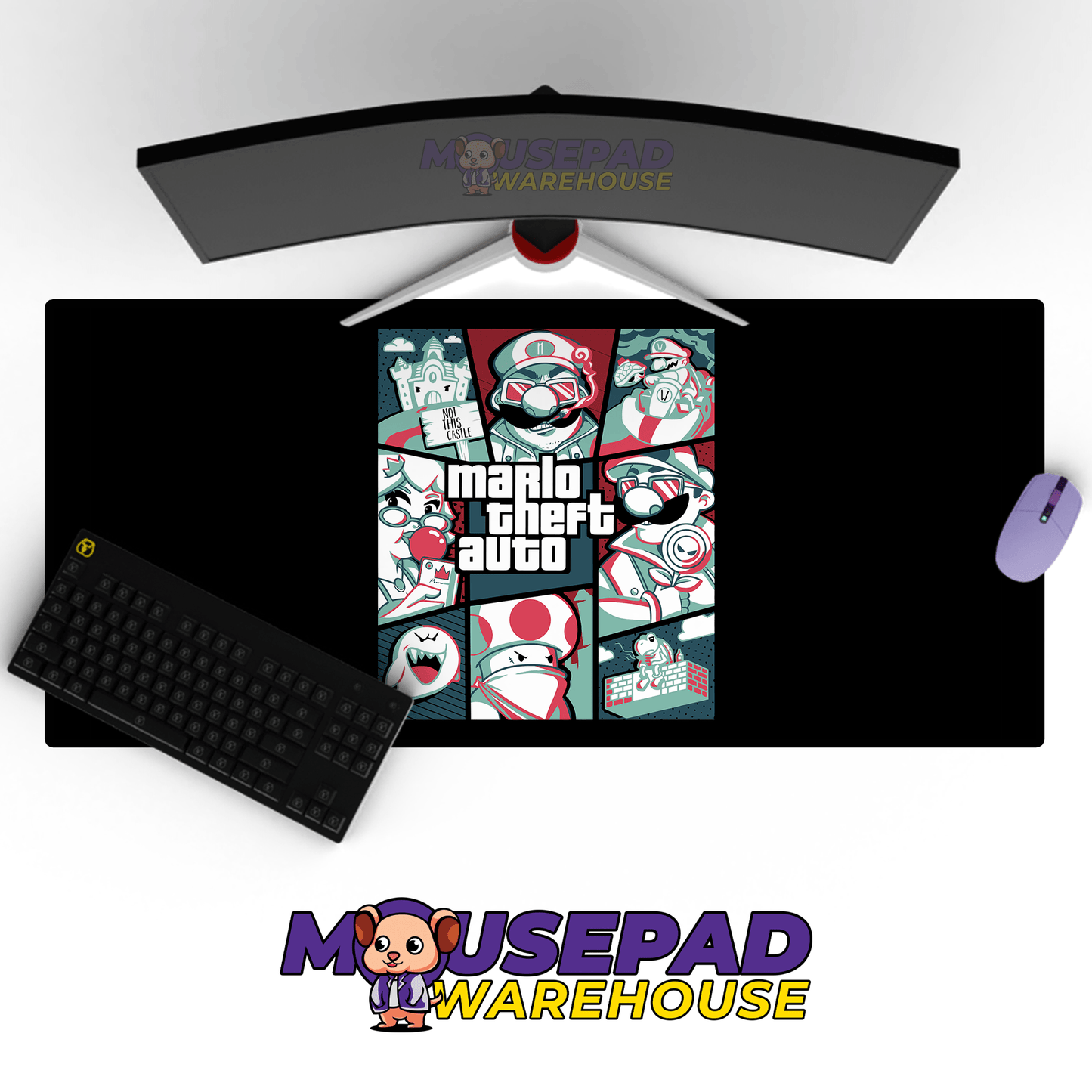 Super Mario Game Mousepad RG68 - Mousepad Warehouse