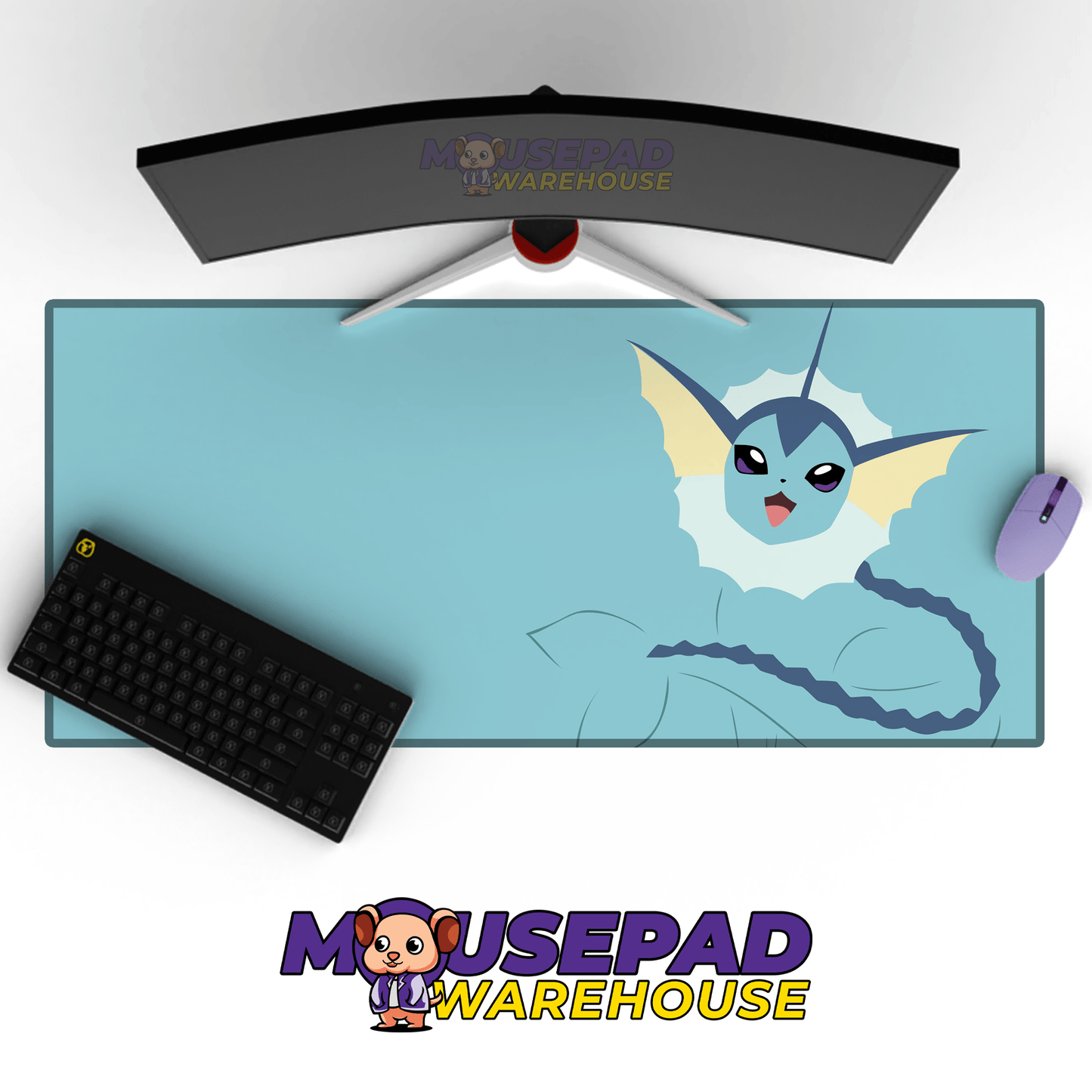 Vaporeon Pokemon TV Show Mousepad 481194 - Mousepad Warehouse