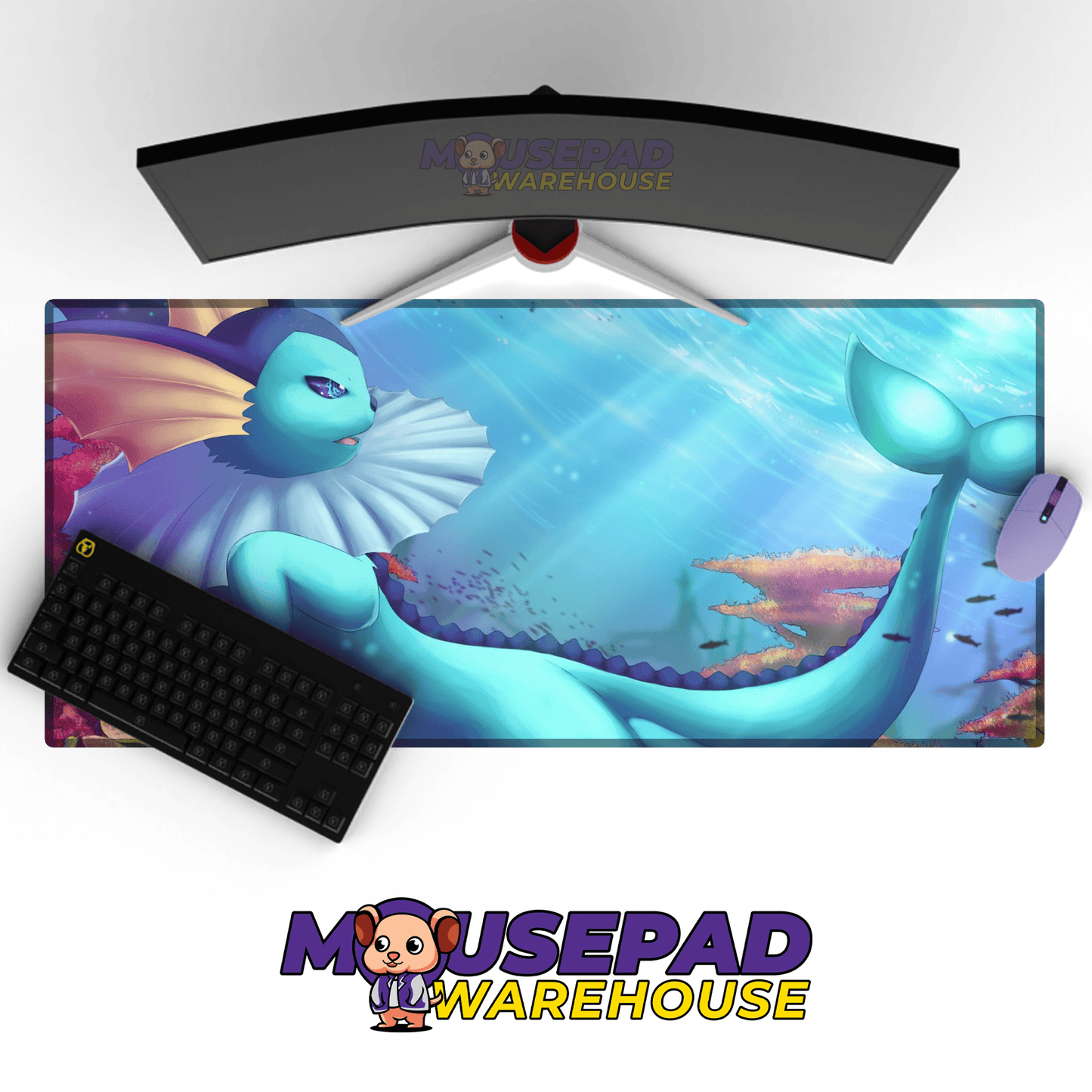 Vaporeon Pokemon TV Show Mousepad 81345 - Mousepad Warehouse