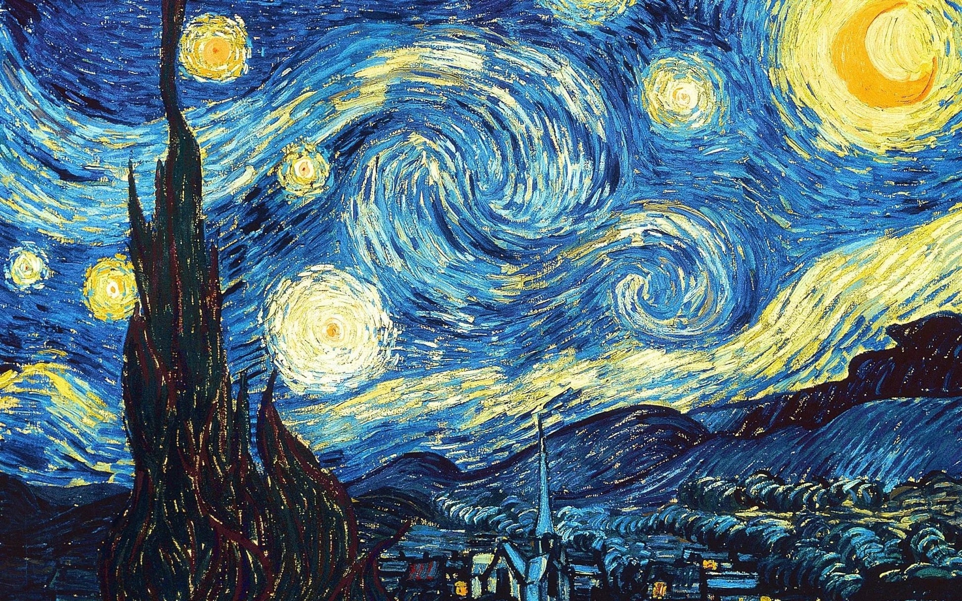 Vincent Van Gogh - The Starry Night Art (Painting) Mousepad - Mousepad Warehouse