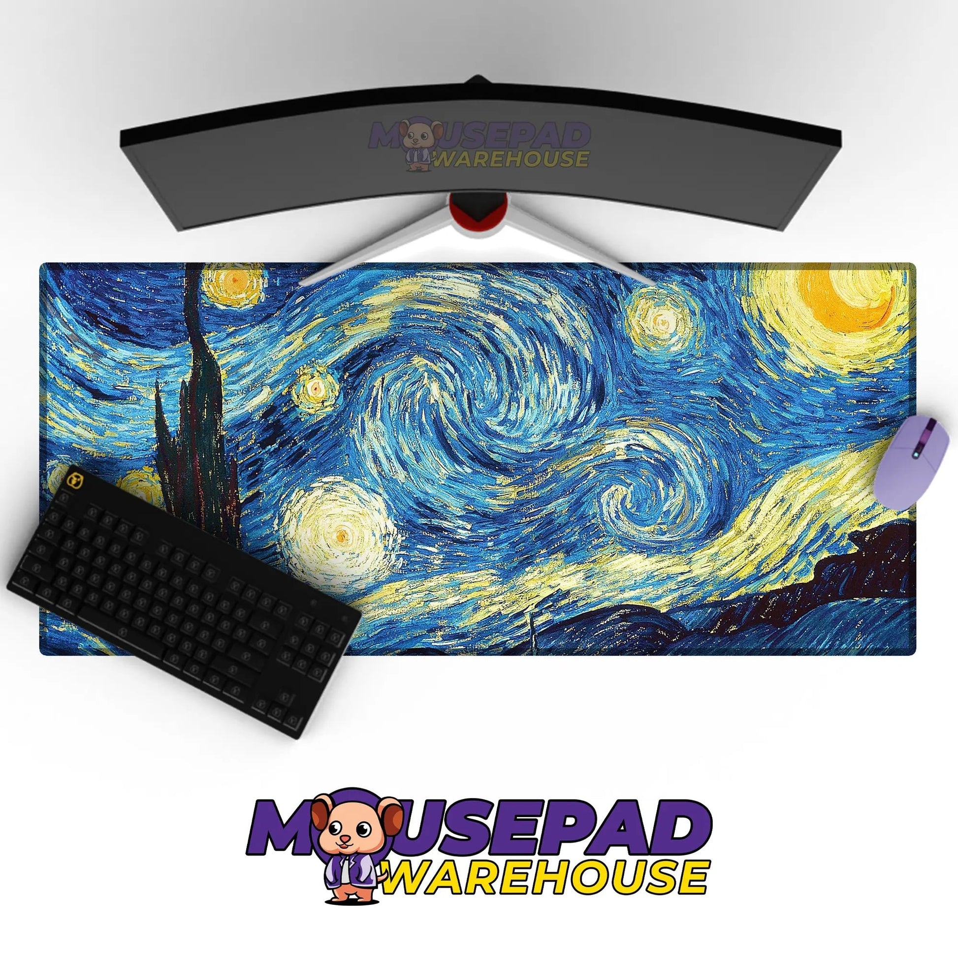 Vincent Van Gogh - The Starry Night Art (Painting) Mousepad - Mousepad Warehouse